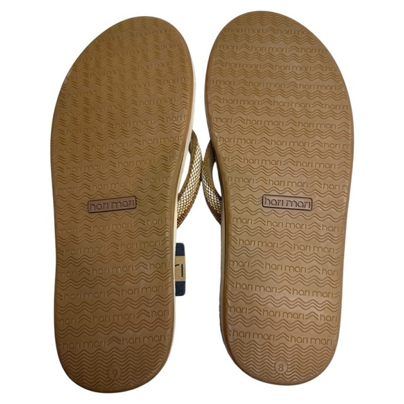 Hari Mari Scouts Leather Flip Flops Sandals 9 NWT - Picture 6 of 7